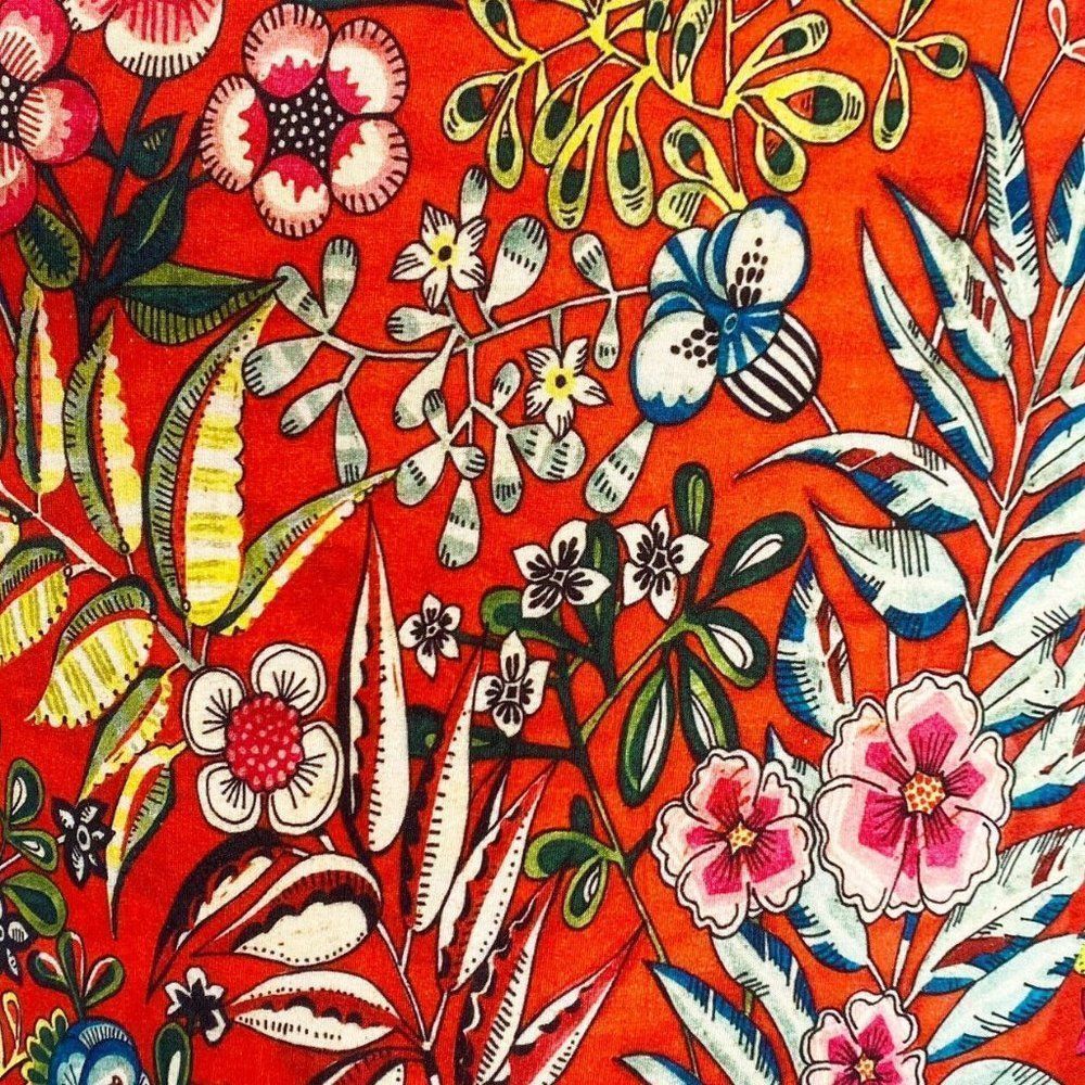 Soft Surroundings Red Floral V-Neck Maxi Dress - Picture 8 of 13